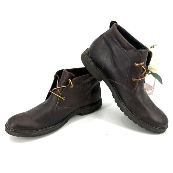 Rockport Mens Adiprene Chukka Boots Size 13 Dark Brown Leather Hydro Shield - Picture 5 of 7